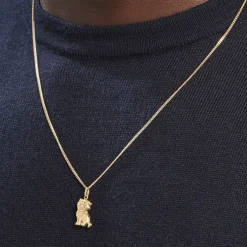 Pendentif Egee Chat Or Jaune