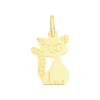 Pendentif Egee Chat Or Jaune