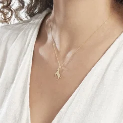 Pendentif Egide Cheval Or Jaune