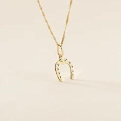 Pendentif Egide Fer A Cheval Or Jaune