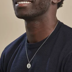 Pendentif Elio B Argent Blanc