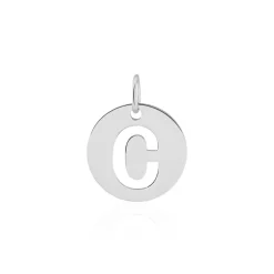 Pendentif Elio C Argent Blanc