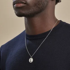 Pendentif Elio L Argent Blanc