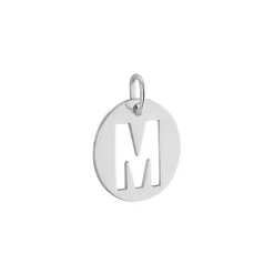 Pendentif Elio M Argent Blanc