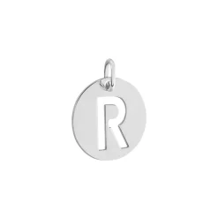 Pendentif Elio R Argent Blanc