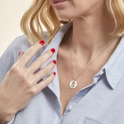 Pendentif Elio S Argent Blanc