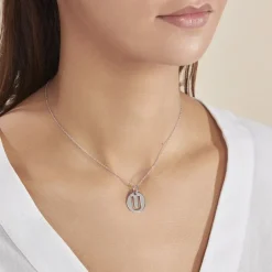Pendentif Elio U Argent Blanc