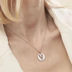 Pendentif Elio V Argent Blanc