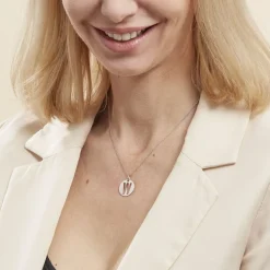 Pendentif Elio W Argent Blanc