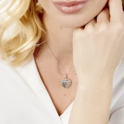 Pendentif Ellya Argent Blanc