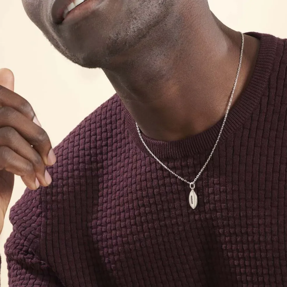 Pendentif Elrick Argent Blanc