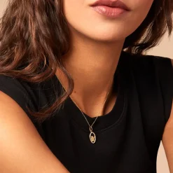 Pendentif Engin Or Jaune Oxyde De Zirconium