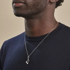 Pendentif Enio Argent Blanc