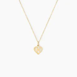 Pendentif Eudocie Coeur Lettre Or Jaune