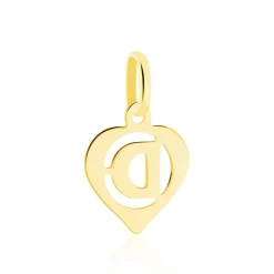 Pendentif Eudocie Coeur Lettre Or Jaune