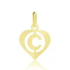Pendentif Eudocie Coeur Lettre Or Jaune