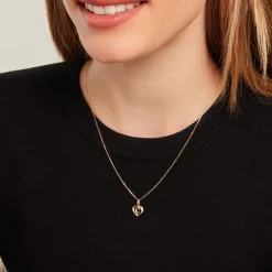 Pendentif Eudocie Coeur Lettre Or Jaune