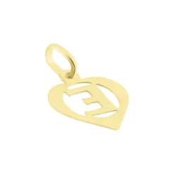 Pendentif Eudocie Coeur Lettre Or Jaune