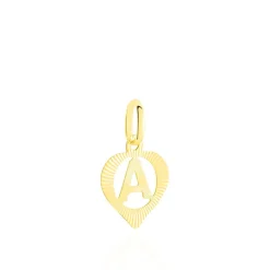 Pendentif Eudocie Coeur Lettre Or Jaune