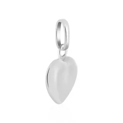 Pendentif Eudocie Coeur Lisse Or Blanc