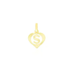 Pendentif Eudocie Coeur Lettre Or Jaune