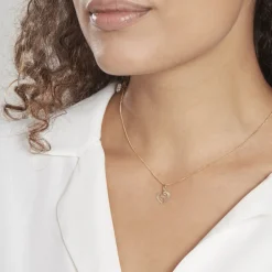 Pendentif Eudocie Coeur Lettre Or Jaune