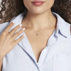 Pendentif Eudocie Coeur Lisse Or Blanc