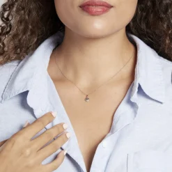 Pendentif Eudocie Coeur Lisse Or Blanc