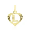 Pendentif Eudocie Coeur Lettre Or Jaune