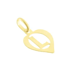 Pendentif Eudocie Coeur Lettre Or Jaune