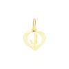 Pendentif Eudocie Coeur Lettre Or Jaune