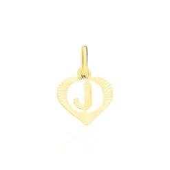 Pendentif Eudocie Coeur Lettre Or Jaune