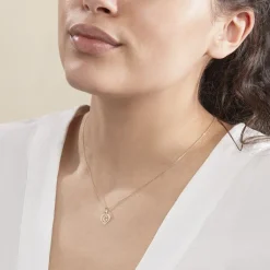 Pendentif Eudocie Coeur Lettre Or Jaune