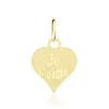 Pendentif Eudocie Coeur Message Or Jaune