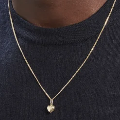 Pendentif Eudocie Coeur Stri Or Jaune