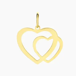 Pendentif Eudocie Coeurs Lisses Or Jaune