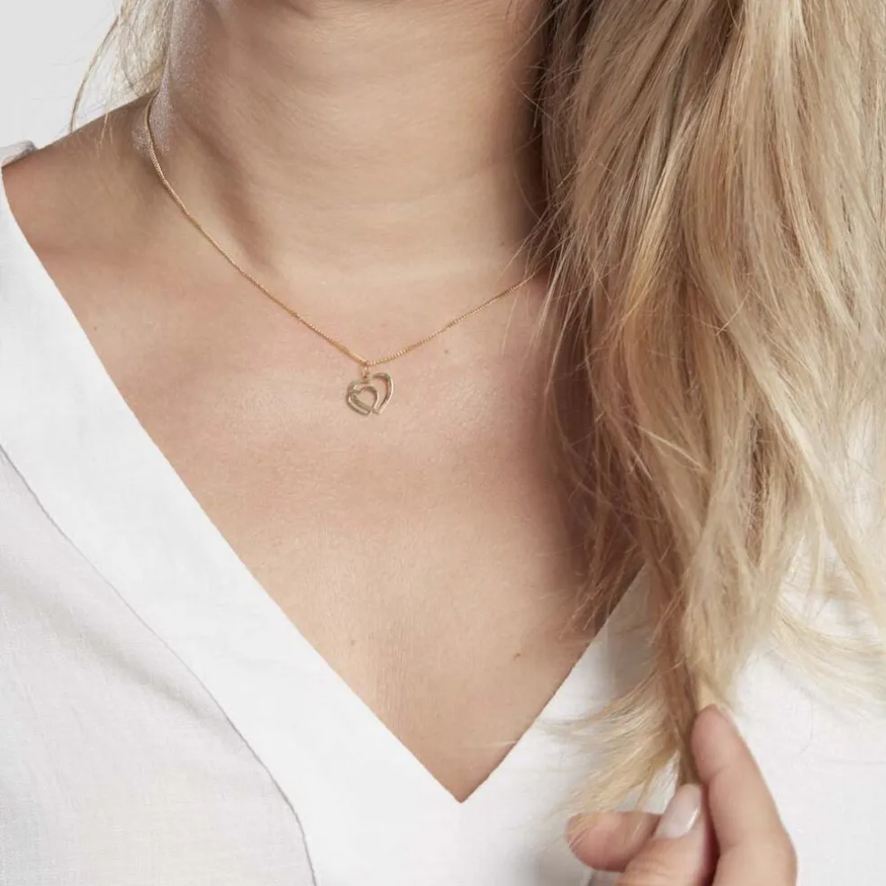 Pendentif Eudocie Coeurs Lisses Or Jaune