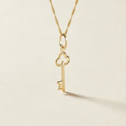 Pendentif Fatilia Clef Coeur Or Jaune