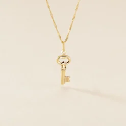 Pendentif Fatilia Clef Coeur Or Jaune