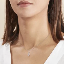 Pendentif Fatima Or Blanc