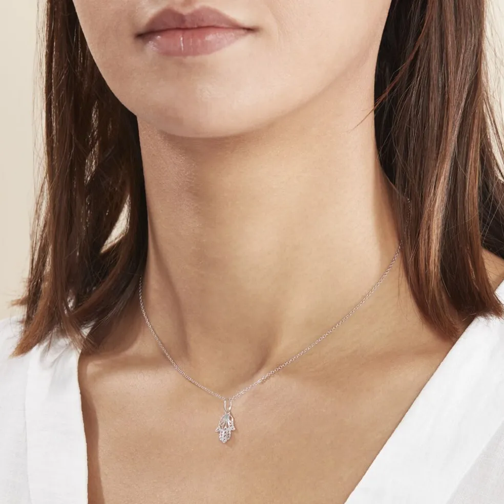 Pendentif Fatima Or Blanc