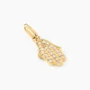 Pendentif Fatima Or Jaune Oxyde De Zirconium