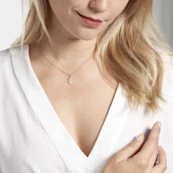 Pendentif Fatima Or Jaune Oxyde De Zirconium