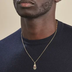 Pendentif Fatima Or Jaune Oxyde De Zirconium