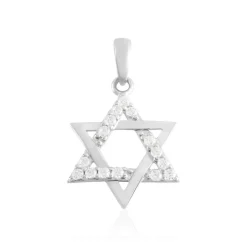 Pendentif Faye Or Blanc Oxyde De Zirconium