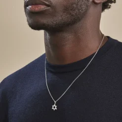 Pendentif Faye Or Blanc Oxyde De Zirconium