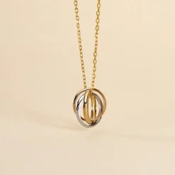 Pendentif Ferdinanda Entrelace Or Tricolore