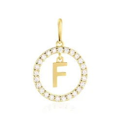 Pendentif Gabe Or Jaune Oxyde De Zirconium