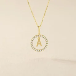 Pendentif Gabe Or Jaune Oxyde De Zirconium