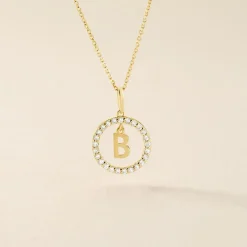 Pendentif Gabe Or Jaune Oxyde De Zirconium